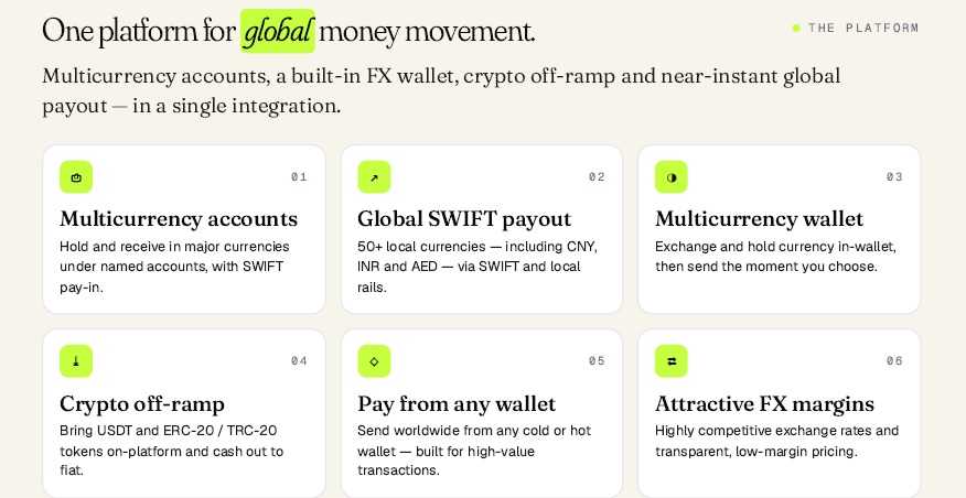 Monvenience crypto card and stablecoin account for individuals and businesses