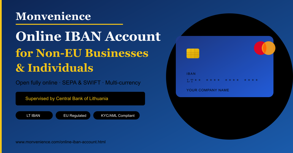 International IBAN Account from Monvenience
