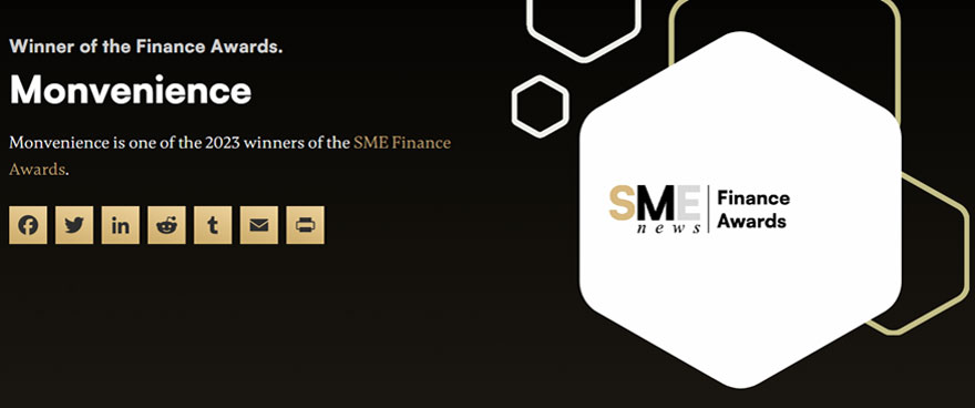 Monvenience - Winner of the Finance Awards